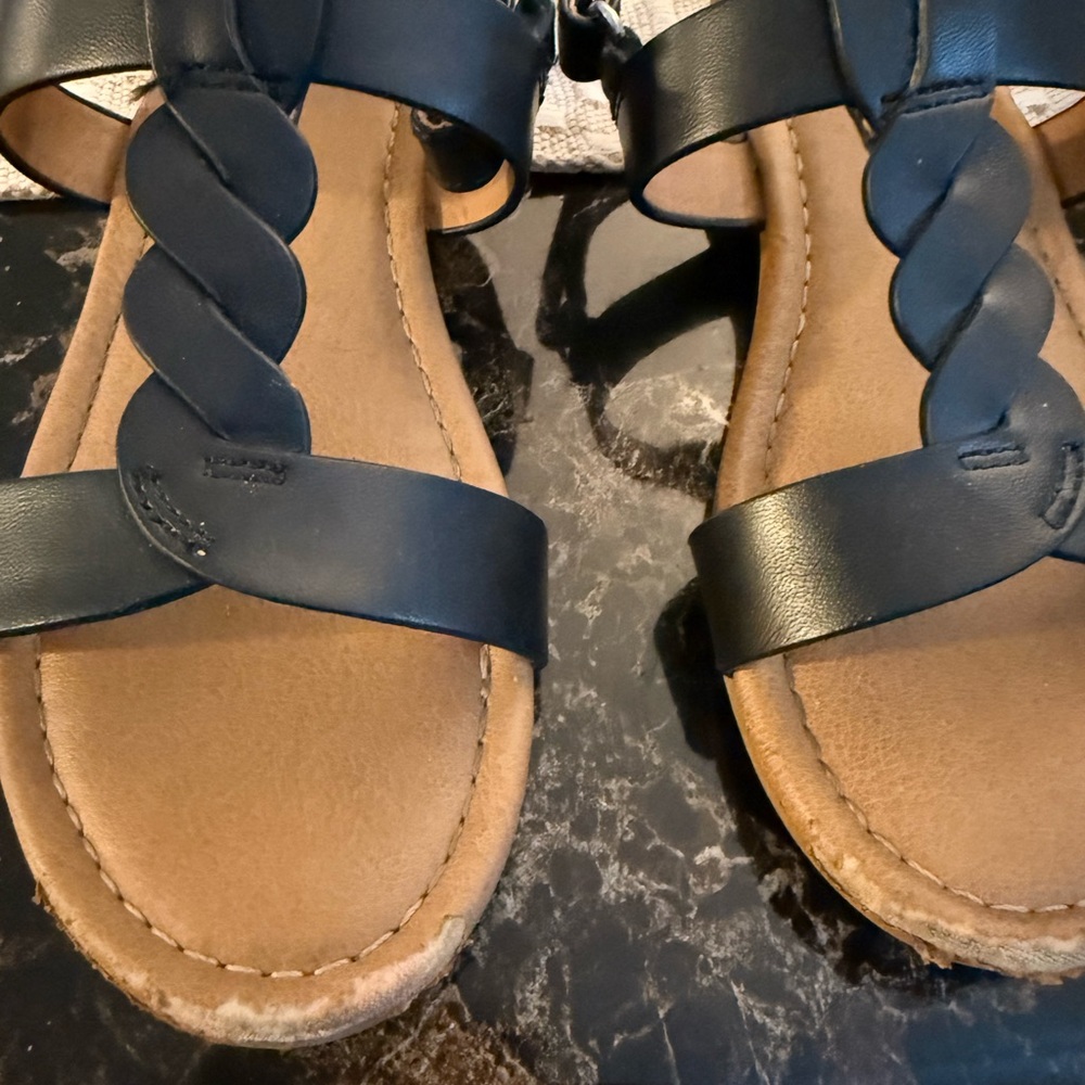 Black Leather Children’s Sandals
